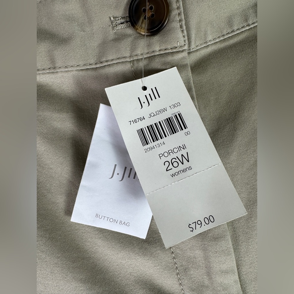 J Jill Pants Womens Size 26W Khaki Chino‎ Pocket Straight Leg Ankle Trouser - Picture 4 of 12